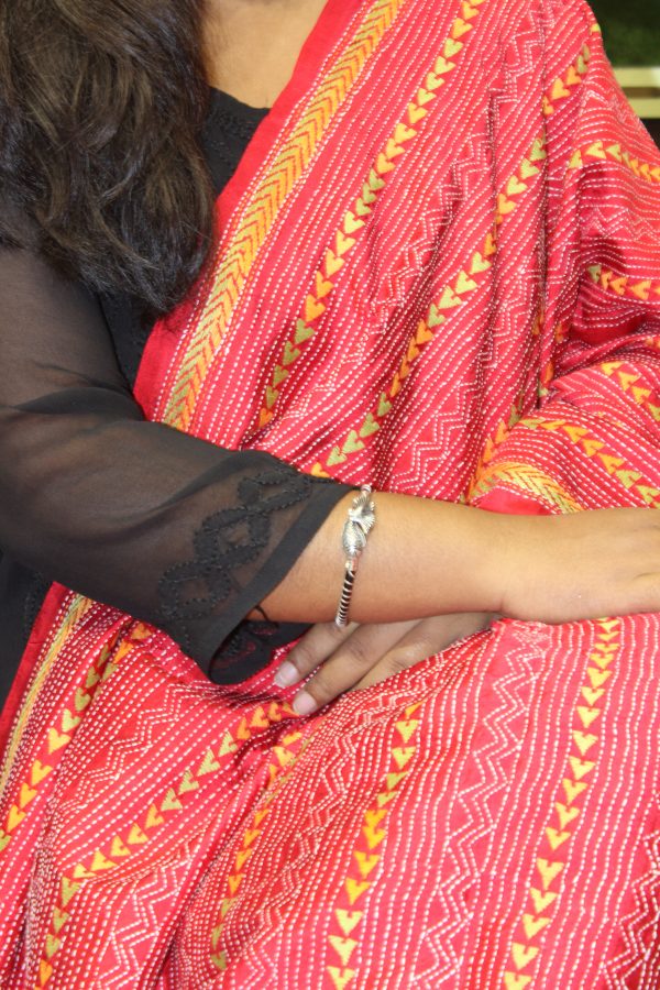 Kantha Dupatta on Silk - Image 2