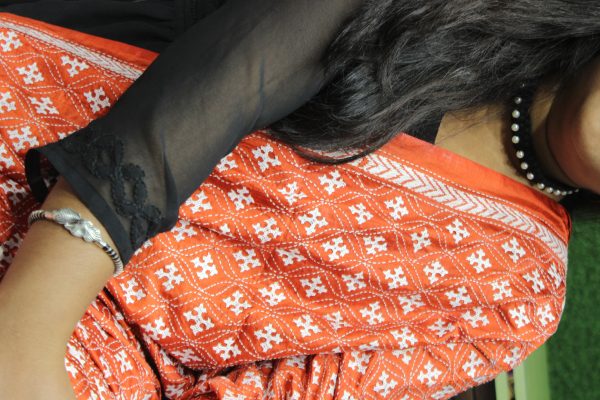 Kantha Dupatta on Silk - Image 2