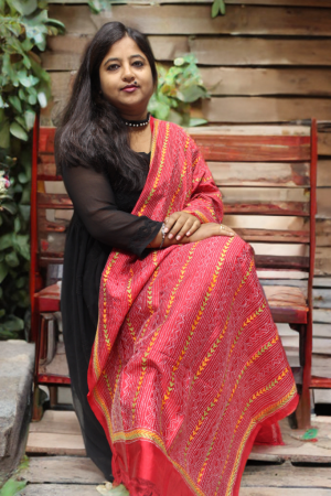 Kantha Dupatta on Silk
