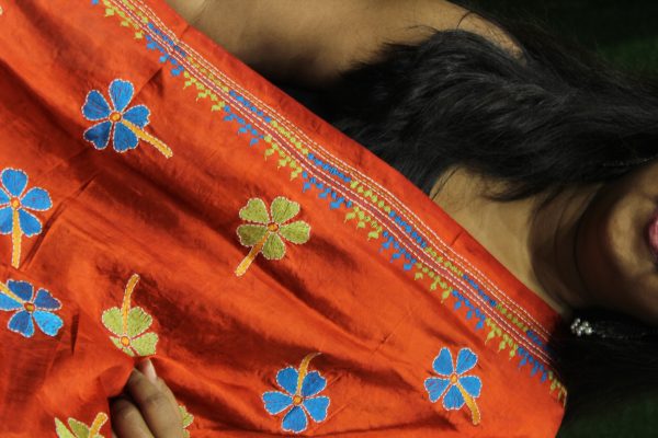 Kantha Dupatta on Silk - Image 2