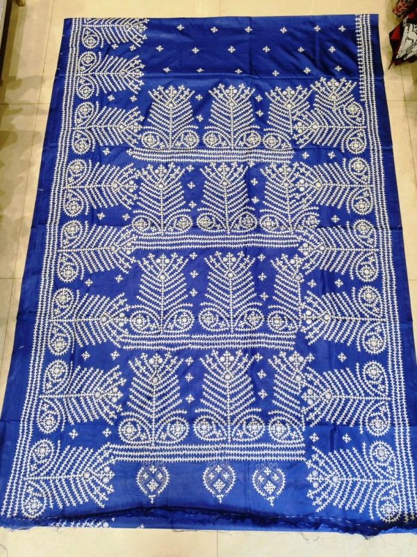 Gujrati stitch on Semi Soft Silk